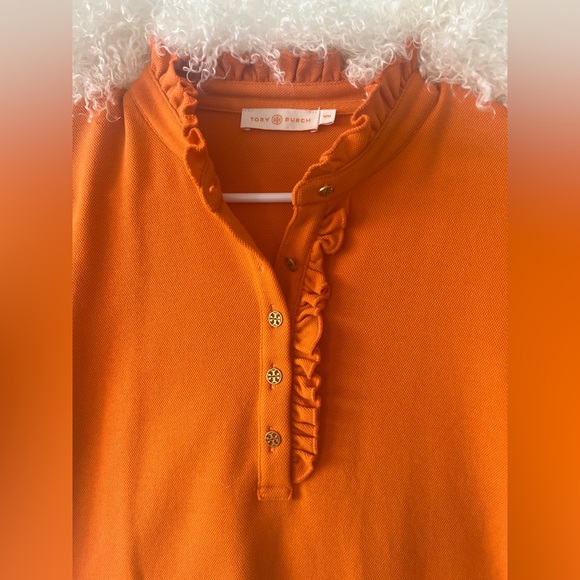 Tory Burch Scalloped Collar Short Sleeve T-Shirt - Picture 2 of 12